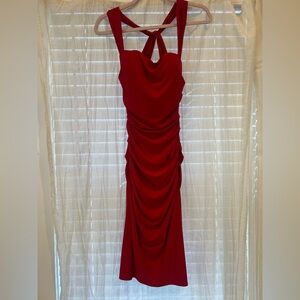 Laundry by Shelli Segal Red Slinky Sexy Dress
